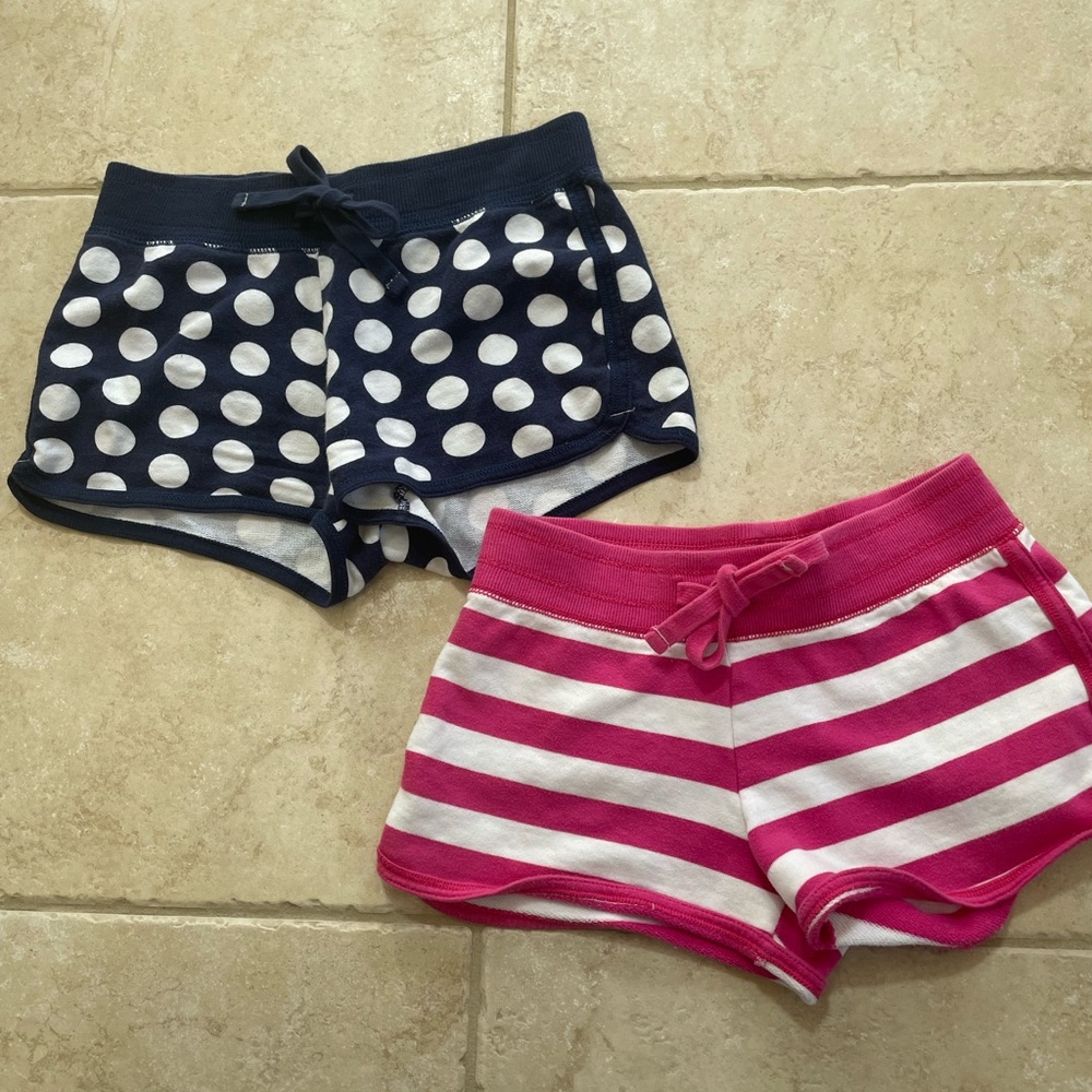 GAP Kids Polka Dot and Striped Shorts - Navy and Pink